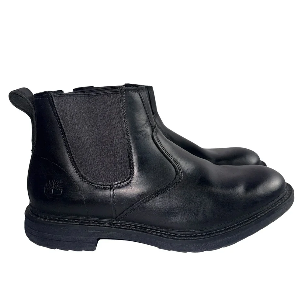 Timberland Tremont Chelsea Boots Mens 10W‎ Black Good Earthkeepers Leather 5124A